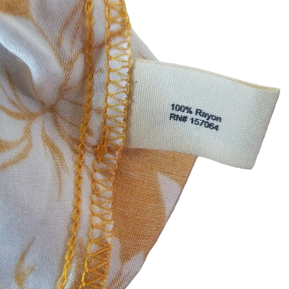 Taylor Street women's ruffle sleeves smocked gold and white floral dress size 3X